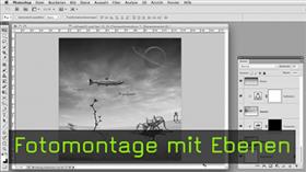 Fotomontage mit Ebenen Fotomontage mit Ebenen