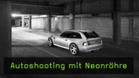 Auto mit Neonröhre fotografieren Auto mit Neonröhre fotografieren