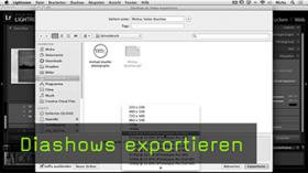 Diashow aus Lightroom exportieren