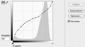 Gradationskurve oder Tonwertkorrektur