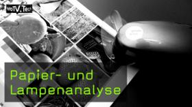 Papier- und Lampenanalyse mittels Spektrophotometer