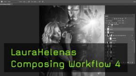 Composing Workflow von Laura Helena, Iron Man, Feuertexturen Composing Workflow von Laura Helena, Iron Man, Feuertexturen