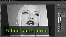 Wie man in Photoshop Zähne bearbeitet