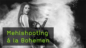 Mehlshooting mit Blitzen Bewegung einfrieren 