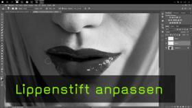 Lippenstift retuschieren