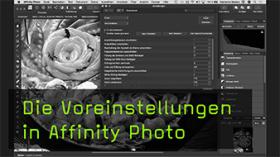 Voreinstellungen in Affinity Photo