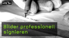 Bilder professionell signieren