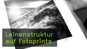 Leinenstruktur auf Fotoprints