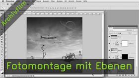 Fotomontage mit Ebenen