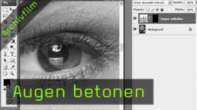 Calvin Hollywood Photoshop Augen betonen, Portrait retuschieren Photoshop