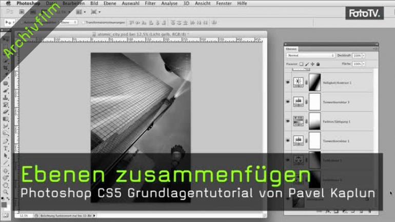 Video Einfache Anleitung Zum Zusammenfugen Von Ebenen In Photoshop Cs5